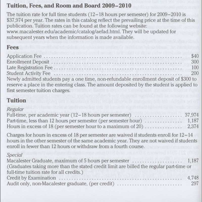 2009-2010 tuition and fees